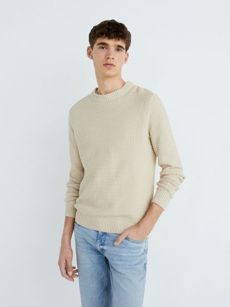 Jersey de algodón de tela jersey Selected beige