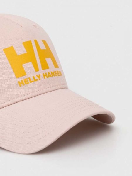 Хлопковая кепка Helly Hansen розовая