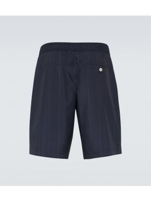 Prugaste bermuda kratke hlače Brunello Cucinelli plava