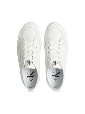 Zapatillas de cuero Calvin Klein Jeans blanco