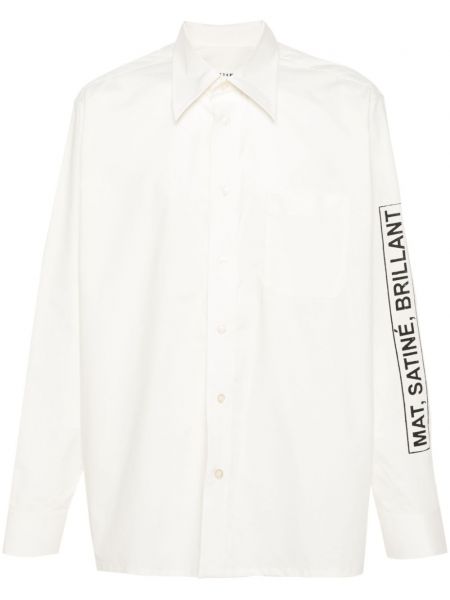 Koszula z nadrukiem Mm6 Maison Margiela biała