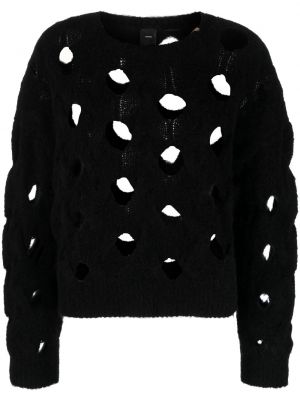 Džemperis ar apaļu kakla izgriezumu Pinko melns