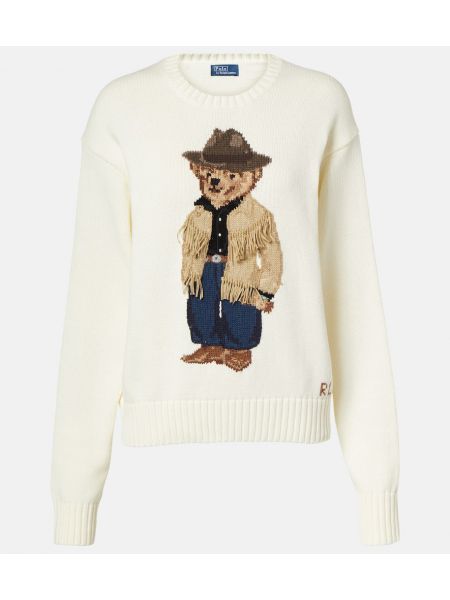 Bomuld striktrøje Polo Ralph Lauren beige