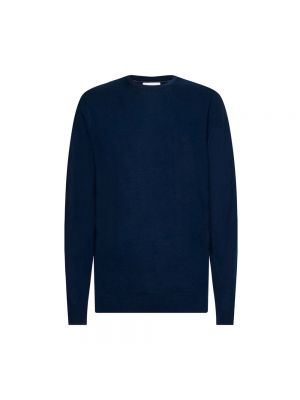 Sweter wełniany z wełny merino Calvin Klein niebieski
