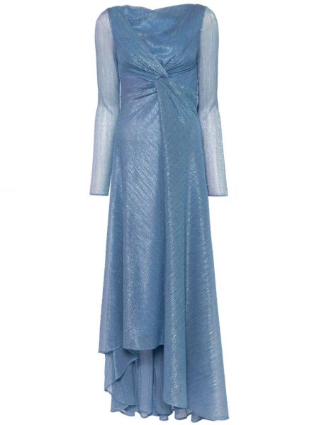 Πλισέ βραδινό φόρεμα Talbot Runhof μπλε