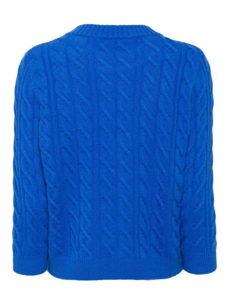 Sweter z kaszmiru N.peal niebieski