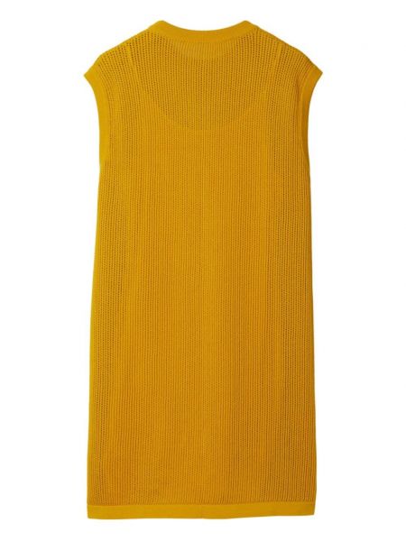 Tīkliņa kleita ar izšuvumiem Burberry dzeltens