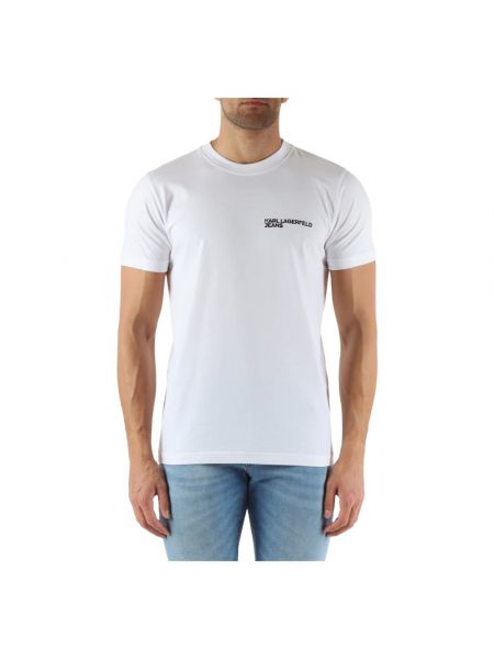 Slim fit t-shirt aus baumwoll Karl Lagerfeld weiß