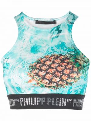 Tank top Philipp Plein niebieski
