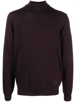 Sweter wełniany Corneliani fioletowy