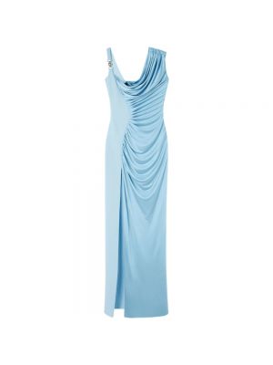 Niebieska sukienka długa Versace