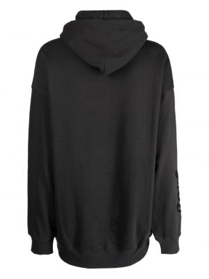 Medvilninis siuvinėtas džemperis su gobtuvu Izzue juoda