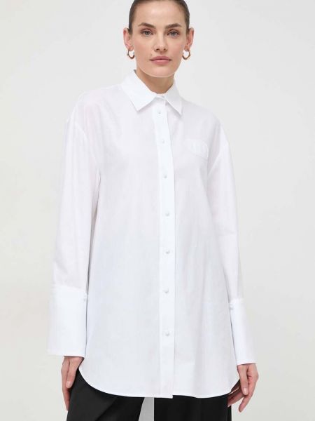 Koszula bawełniana relaxed fit Twinset biała