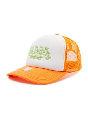 Kepurė su snapeliu Von Dutch oranžinė
