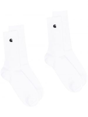 Bavlnené ponožky s výšivkou Carhartt Wip biela