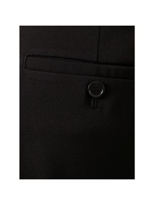 Pantalones rectos de lana con cremallera Balenciaga negro