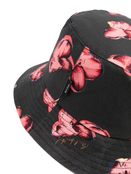 Květinový klobouk Paul Smith černý