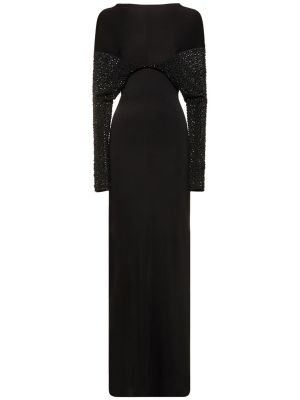 Макси рокля от джърси 16arlington черно