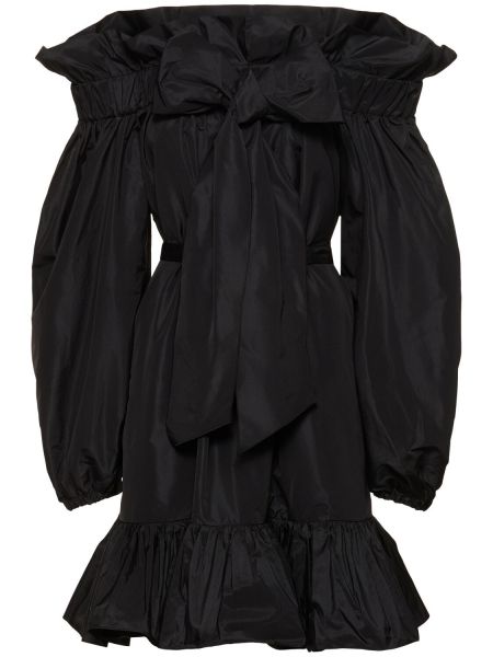 Mini vestido con lazo Patou negro