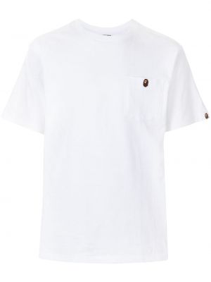 Bomull brodert t-skjorte A Bathing Ape® hvit