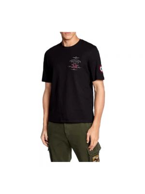 Hemd aus baumwoll Aeronautica Militare schwarz