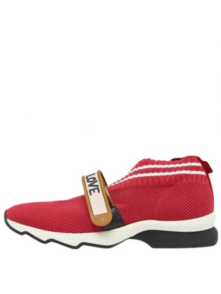 Sneakersy z siateczką retro Fendi Vintage czerwone
