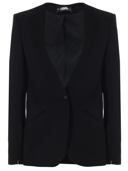 Черный пиджак из вискозы Karl Lagerfeld