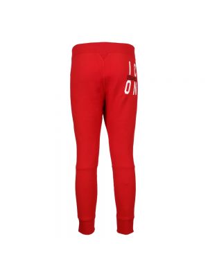 Spodnie sportowe bawełniane Dsquared2 czerwone