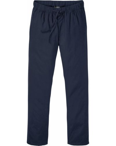 Regular Fit belebújós Chino nadrág lenvászonnal, Straight Bonprix