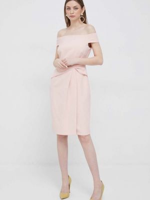 Sukienka mini dopasowana Lauren Ralph Lauren różowa