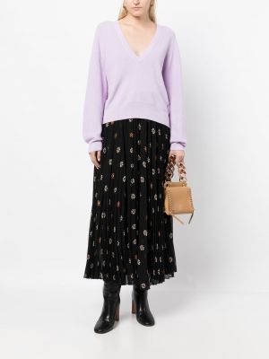 Strick pullover mit v-ausschnitt Iro lila