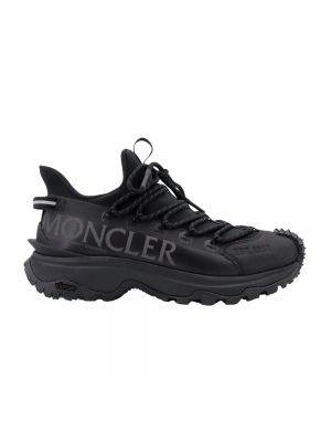 Sneakersy z nadrukiem Moncler czarne