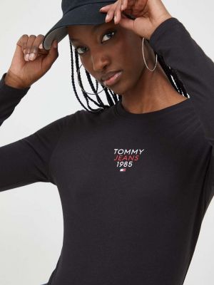 Tričko s dlouhým rukávem s dlouhými rukávy Tommy Jeans černé