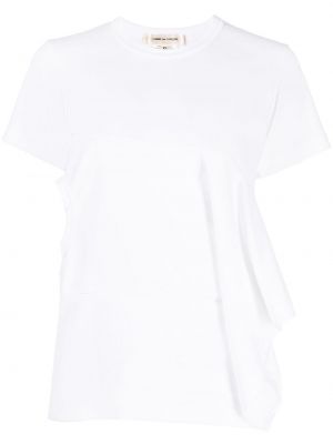 T-shirt med drapering Comme Des Garçons vit