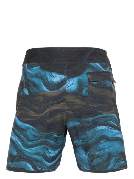 Shorts à imprimé à motifs abstraits Oakley bleu