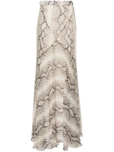 Maksi suknja s printom Nina Ricci bež