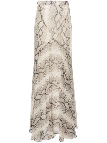 Maxirock mit print Nina Ricci beige