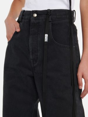 High waist jeans ausgestellt Ann Demeulemeester schwarz