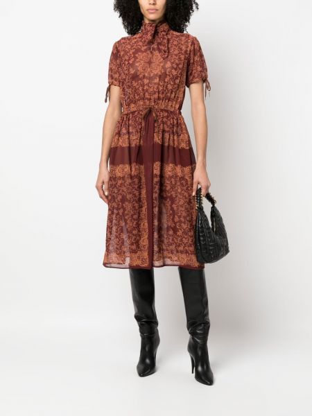 Sukienka midi z nadrukiem w abstrakcyjne wzory Jean Paul Gaultier Pre-owned
