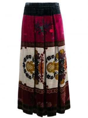 Spódnica z nadrukiem plisowana Pierre Louis Mascia różowa