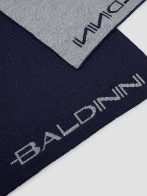 Синій вовняний шарф Baldinini