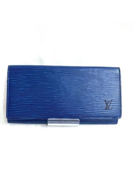 Portfel skórzany retro Louis Vuitton Vintage niebieski