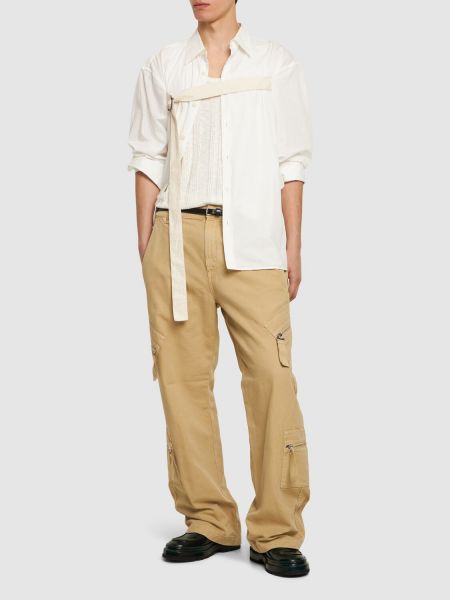 Pantalones de algodón Jacquemus beige