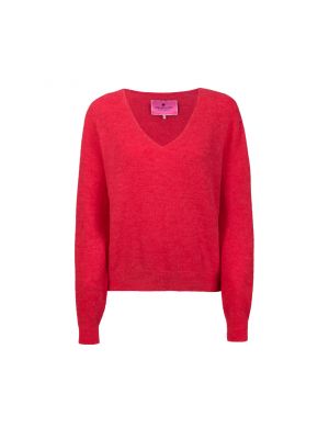 Меланжов пуловер Lieblingsstück червено