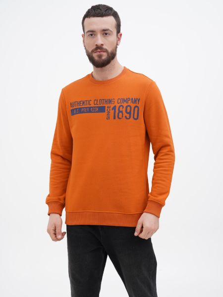 Оранжевый хлопковый свитшот U.s. Polo