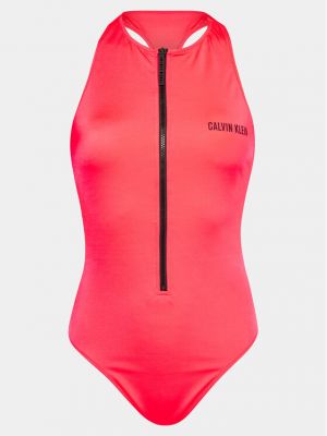 Stroj kąpielowy jednoczęściowy Calvin Klein Swimwear czerwony