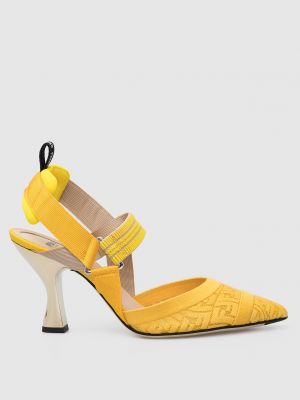 Туфлі з візерунком Fendi, жовті