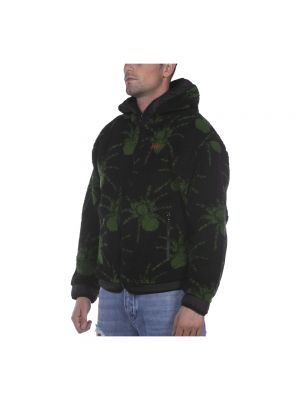 Pelz hoodie mit reißverschluss Iuter schwarz