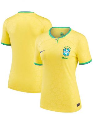Женская национальная сборная бразилии home breathe stadium replica blank jersey Nike желтая