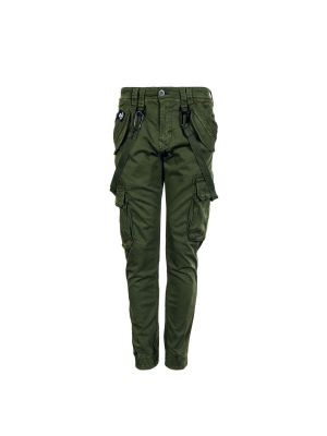 Pantaloni cargo cu buzunare Alpha Industries verde